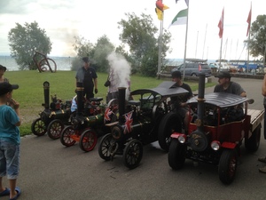 The steam engines at the lake