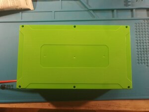 Assembled battery box, top